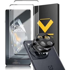 uShield 2+2 Pack Screen Protector for OnePlus 12R [6.78 inch], Camera Lens Protector, Easy Installation, Fingerprint Unlock, Ultra Resistant, Case Friendly, Bubble Free