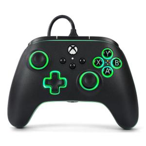 PowerA Advantage Wired Controller for Xbox Series X|S with Lumectra - Black, gamepad, wired video game controller, gaming controller, works with Xbox One and Windows 10/11, officially licensed