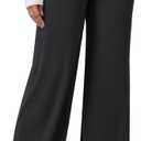 Straight Leg Leggings Women, Butt Lifting High Waisted Wide Leg Yoga Pants, No Front Seam Workout Gym Lounge Pants (Black, S)