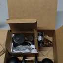 Front Door Lock Set Exterior Door Lock Set with Deadbolt, Single Cylinder Deadbolt Lock and Door Knob Set, Keyed Alike,Matte Black Door Knob and Deadbolt Set(1Pack Set)