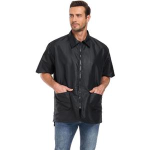 PERFEHAIR Barber Smock for Men & Women | Lightweight, Breathable & Hair Repellent Jacket for Stylists (Large)