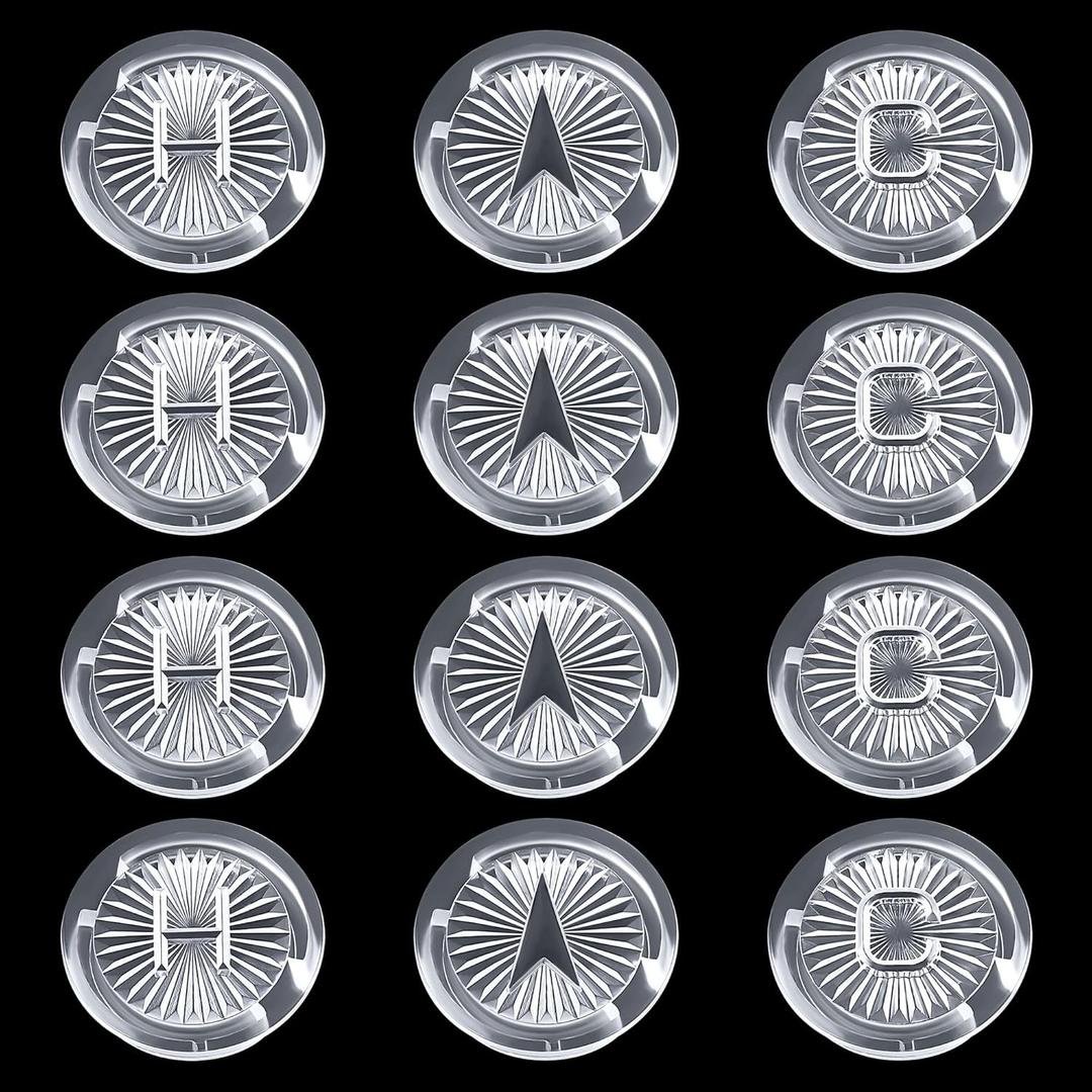 Dreyoo 4 Pack Faucet Index Buttons, Compatible with Gerber 94-445 94-446 94-447 Faucet Handles Button, Bathroom Sink Knobs Hot, Cold, Diverter Index Buttons, Acrylic, Clear