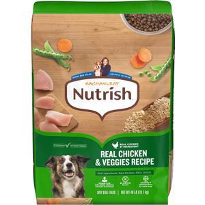 Nutrish Rachael Ray Adult Dry Dog Food Real Chicken & Veggies Recipe, 40 lb. Bag, Best By 10/01/27