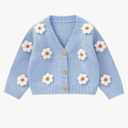 Neiwech Baby Girl Cardigan Sweater Toddler Knit V-Neck Button Long Sleeve Outwear Fall Winter Clothes, 4 Years