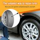 60 PCS Tire Repair Rubber Nail Kit with 2 Sizes, Professional Tire Plug Kit for Quick Puncture Repair, Self-Service Screw in Tire Plugs for Car, Truck, Motorcycle, Tractor Tires