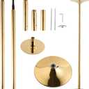 UMEKEN Spinning Static Dance Pole Portable Removable Adjustable 45mm Dancing Pole for Home Exercise Club Party Pub, Dancer Pole for Beginners and Professionals 440lb Weight Capacity (Gold-Round)