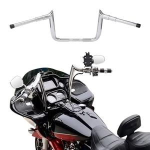 Kiawnia 12" Ape Hangers Handlebars 1 ½ Meathook Bagger Bar Compatible With 1986-2023 Harley Touring Street Glide Electra Glide Models with Bating Fairing (Chrome)