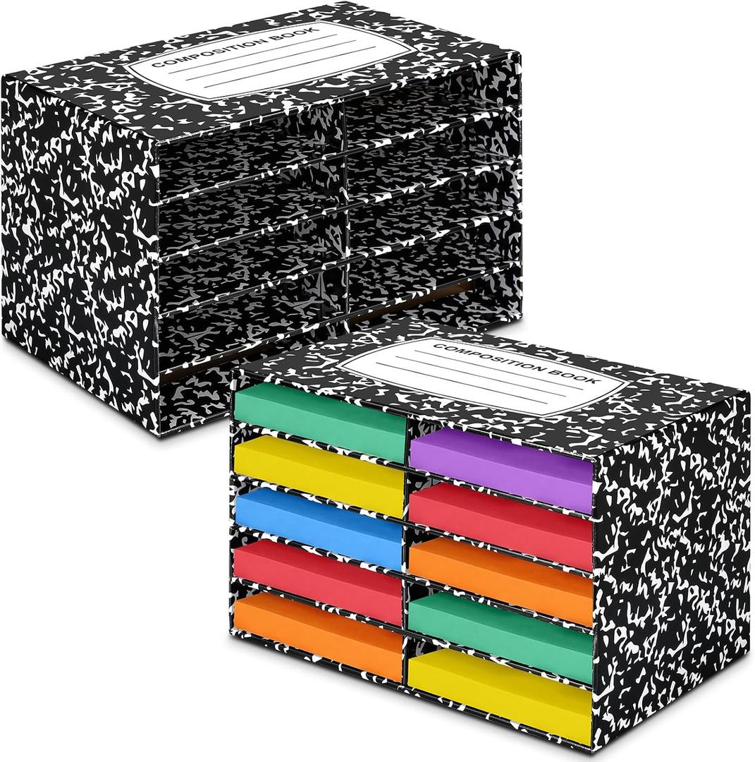 Colingmill 2 Pcs Composition Classroom Paper Storage Organizer, 19x12inch