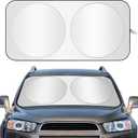 Ongfuwu Car Windshield Sun Shade, 63"×31.5" Auto Front Window Shield Blocks 99% UV Rays, Reflective Sunshade to Keep Your Vehicle Cool, Interior Sun Protection Car Accessories (Medium)