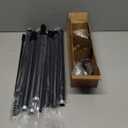 Black Curtain Rods for Windows 72 to 144 Inch, Vintage Decorative Curtain Rod with Gold Bird Finials, 1'' Adjustable Heavy Duty Drapery Rod Set for Bedroom Living Room Kitchen,36-150''