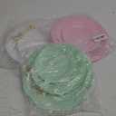 Fasmov 3 Pack 3 Tier Plastic Cupcake Stand, Dessert Plates Cake Fruit Candy Display Tower Reusable Pastry Platter for Wedding Birthday Baby Shower Tea Party Decorations - White Pink Green