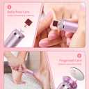 Upgrade Electric Foot Callus Remover, 2 in 1 Rechargeable Electric Callus Remover for Feet, 12 Adjustable Speed Foot File with 70 pcs Sandpaper Disk for Nail Care/Removal of Dead Skin Calluses, Pink