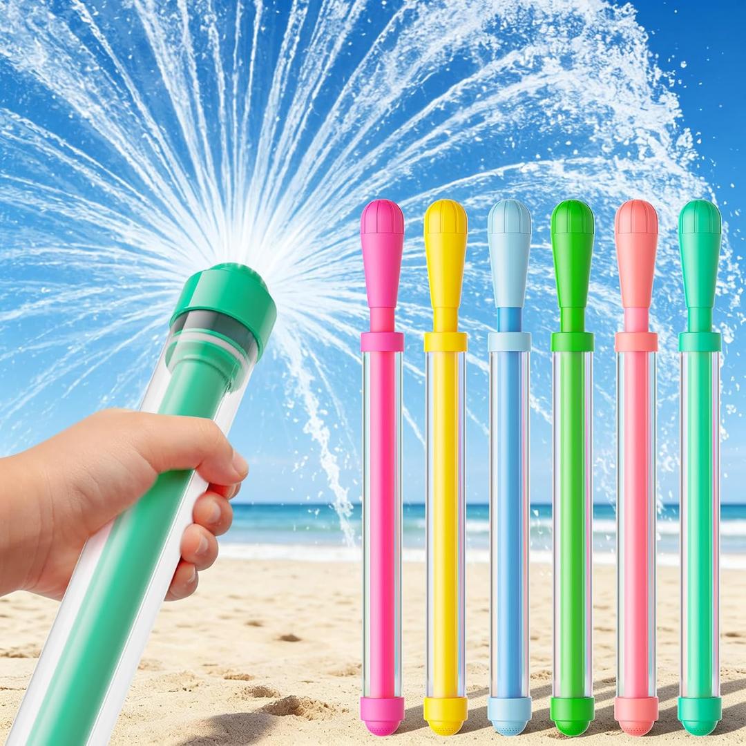 6 Pack Fireworks Spray Water Blaster for Kids Adults, Firework Effecet Squirt Gun Water Toys for Girls Boys, Water Squirter Shooter Bulk for Pool Party Backyard Beach Outdoor