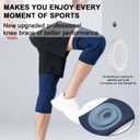 Professional Knee Brace for Pain Relief 2 Pack,Medical Knee Compression Sleeve, Knee Support with Horizontal Knit Tech for Meniscus Tear (Blue, X-Large)