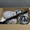 Dolavast Ceiling Fans with Lights and Remote, 48 Inch Gold Ceiling Fan with Light, Low Profile Reversible Fandelier Ceiling Fan, Dimmable LED, Flush Mount, Quiet DC Motor, for Bedroom Kitchen