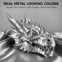 Metallic PLA Filament 1.75mmm, Metal-Like Shiny 3D Printer Filament, Metallic Silk 3D Filament, Compatible with Most FDM 3D Printers, 0.25KG Metal Silk, 8 Rolls