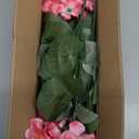 Artificial Geranium Fake Flowers for Outdoors Decoration, 6 Bundles Silk Geraniums Pink Flower UV Resistant Look Real Faux Plants for Outside Planter Front Door Garden Porch Patio Balcony Yard Home