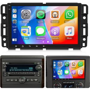Android 13 Car Radio Stereo Upgrade for Chevy Express 2500 3500 4500 2008-2024 8 Inch Touch Screen GPS Navi Head Unit Radio Double Din w/Wireless Carplay & Android Auto Bluetooth BT DSP SWC (One Size, 2+32G (No Backup Camera Mic))