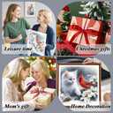 AMORARS Cat and Cardinal Diamond Art Kits for Adults - 5D Diamond Painting Kit for Beginners - DIY Full Diamond Dot Rond Gem Art Paintings and Gifts Home Decoration Crafts, 12x12Inch