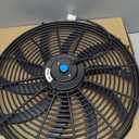 16 inch Electric Radiator Fan, 3000 CFM 10 Blades Electric Fan Automotive Black with Thermostat Wiring Switch Relay Kit