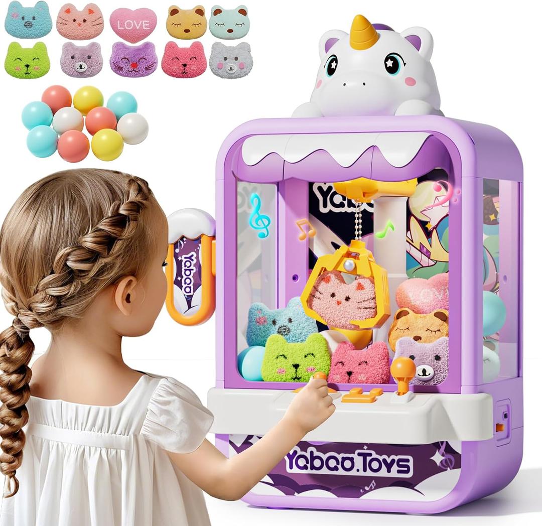 Vanvimen Claw Machine for Kids Girl, Vending Machines Toys for Girls 4 5 6 7 8, Unicorns Girls Toys Age 6-8, Arcades Game Party Toy Age 6-7,Ideas Birthday Gifts for Girl 4 5 6 9 Year Old, 12.6*6.69*6.88 inches