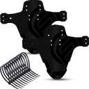 FIFTY-FIFTY Mountain Bike Fender, MTB Mudguard, Front and Rear Compatible Bicycle Mudguard, Fits 26", 27.5", 29", Plus Size and Fat Bike Wheel Sizes (Black+Black)