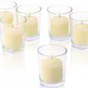 French Vanilla Scented Votive Candles, Set of 12-1.25" Wax Candles for Home, Scented 10 Hour Burn Time - Aromatherapy, Spa Ambiance, Table Centerpieces & Home Dcor