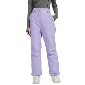 MONTFLIX Women's Slim Fit Snow Pants Waterproof Insulated for Winter Outdoor Hiking Snowboard Ski Pants(S,Purple)