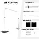 Heavy Duty Backdrop Stand, 10x10ft Pipe and Drape Stand Kit, Adjustable Arch Backdrop Stand, Back Drop Stand for Party Event, Trade Shows & Wedding Decor