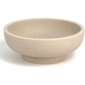 Large Decorative Bowl, Modern Handicraft Resin Bowls for Home Decor, Decorative Fruit Bowl for Kitchen Counter, Stylish Key Bowl for Entry Table, Artificial Stone Resin Beige