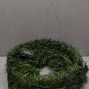 24 Inch Artificial Pre-Lit Christmas Wreath Spruce, 50 LED Warm White & Multi-Color Lights with Timer, Battery Operated, Holiday Decoration for Front Door, Outdoor (Green)