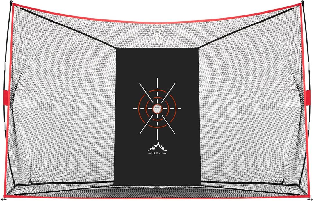 10x7ft Golf Practice Screen with Target - Heavy Duty Driving Range Barrier for Home & Outdoor Use - Easy Setup Swing Training Net for Backyard Indoor or Outdoor Practice