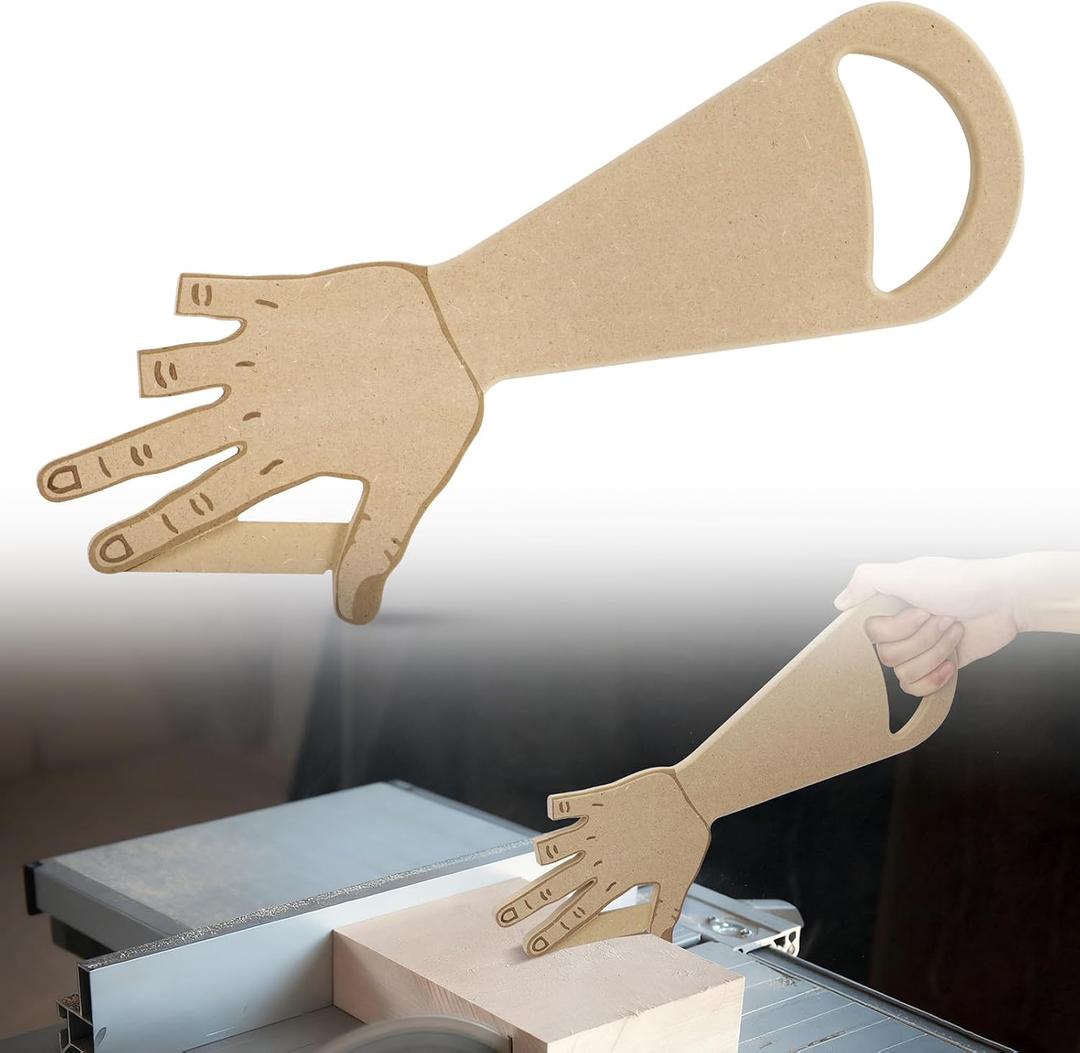 Table Saw Push Stick Hand Shape Safety Block for Saw, Miter, Router Table, Jointers Missing Finger Design Woodworking Stick, Creative Tool for Woodworkers, DIY Projects or Fathers Day