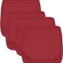 Patio Seat Cushion Covers,Washable Slip Covers Replacement,Waterproof Outdoor Furniture Chair Cushion Pillow Seat Cover for Couch,Garden,Sofa,Red,24"24"4"(4 Covers Only)