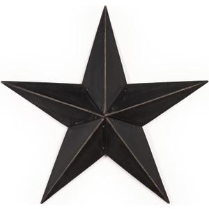 The Hearthside Collection CWI Gifts Metal Barn Star - 36 inch Galvanized Hanging Star - Farmhouse Wall Decor - Black