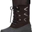 NORTIV 8 Men's Waterproof Winter Snow Boots Insulated Fur Liner Lightweight Outdoor Tall Boots (Brown/Black), Size 8