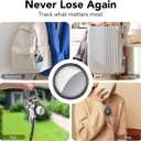 3 x 2026 New [Apple MFi Certified] Air Tracker Tags-4 Pack (iOS Only), Tukio Bluetooth Tracker for Apple Find My, Replaceable Battery, Key Finder and Item Locator Smart Tag for Keys, Bag, Luggage and More