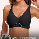 Zolaia Wireless Jelly Bras for Women Bralette Comfy Push Up Tshirt Bra (Black, L)