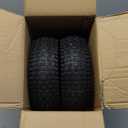 13x5.00-6 Lawn Mower Tires with Rim, Natural Rubber Turf Tire 4pr for Golf Carts, Hand Trucks, Wheelbarrows, Riding Lawn Mowers | 3" Centered Hub | Bore ID 3/4" | 400lbs Capacity (2PCS)