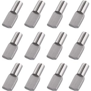 5mm Shelf Pegs Pins,60 Pieces Cabinet Furniture Spoon Shape Support Pegs for Shelves Nickel Plated