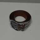 Men's Belt Genuine Leather Belt for Men Dress Casual Golf Jeans Pants 1 3/8" (Floral Coffee)