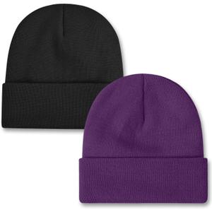 Toddler Beanie Baby Beanies for Boys Girls Kids Winter Hats Children Knit Warm Caps 0-12years (Black)