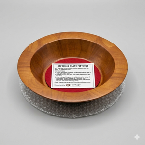 Handcrafted Walnut Stained Offering Plate