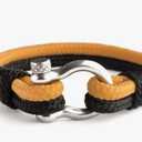 Mens Rope Bracelet - Stainless Steel Silver Shackle, Extremely Durable and Scratch Resistant Waterproof Paracord, Handmade, Nautical Wristband for Men 12-8.5