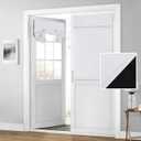 HOMEIDEAS Blackout Door Curtains 1 Panel White W30". L40"