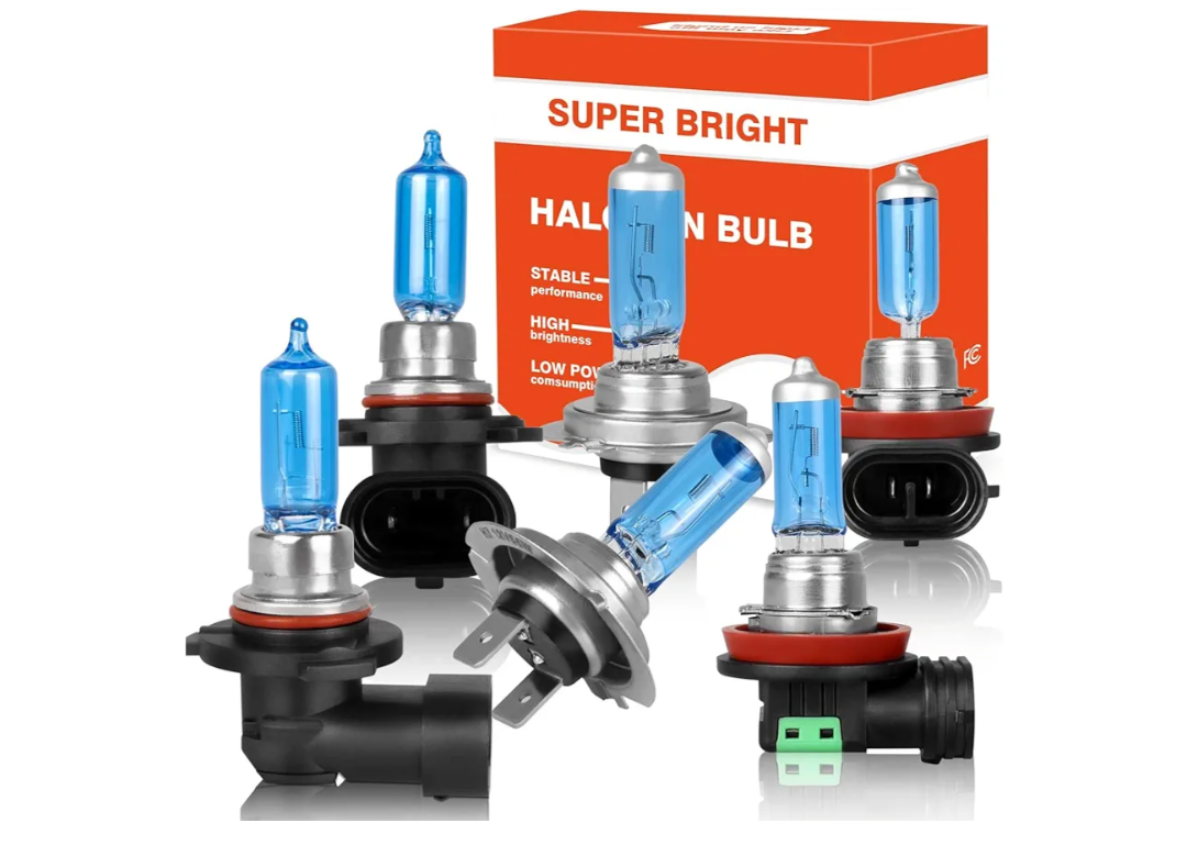 Fit for 2011 2012 2013 Mazda 6,9005 H7 High Low Beam ＆H11 Fog Light High Performance Halogen Headlight Bulbs,300% Brighter,IP68,plug and play,5000K White Light,6 pcs