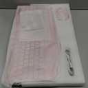 Wireless Keyboard and Mouse Combo, 9 Backlit Effects, Wrist Rest, Phone Holder, 2.4G Lag-Free Ergonomic Keyboards, KM22 MAX Rechargeable Silent Set for Computer, Laptop, Mac, Windows - SABLUTE, Pink