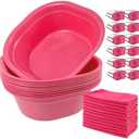CODOHI 36 Pcs Kids Foot Spa Kit for Girls, Spa Party Supplies for Girls with 12 Pcs Foot Tub & 12 Pcs Pink Hand Towels & 12 Pcs Eye Masks for Girls Sleepover Slumber Party Supplies (Rose)