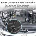 5 x Nylon Universal Cable Tie Buckle,150Pcs New Multifunctional Nylon Zip Ties with Pin & Button Design Plastic Cable Ties Tool for Car Daily Repair Bumper Clips