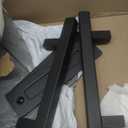 SMARTSTANDARD 2 Pack Barn Door Handles Set, 12" Large Rustic Two-Side Design, Pull and Flush Sliding Door Handle for Gates Garages Sheds Furniture, Black, Square